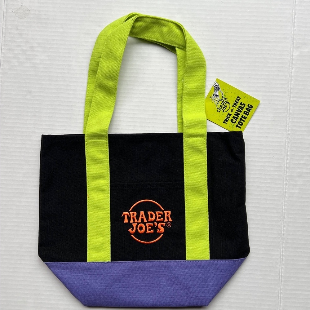 Trader Joe's Special Edition Canvas Tote Bags - Purple and Black 2 Pack - Picture 2 of 3